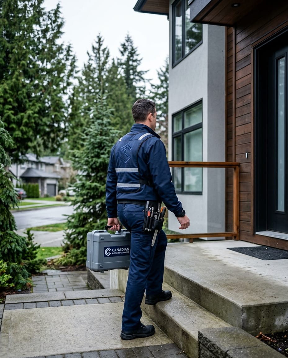 Akaal Home Inspections inspector arriving at a Lower Mainland home for an inspection